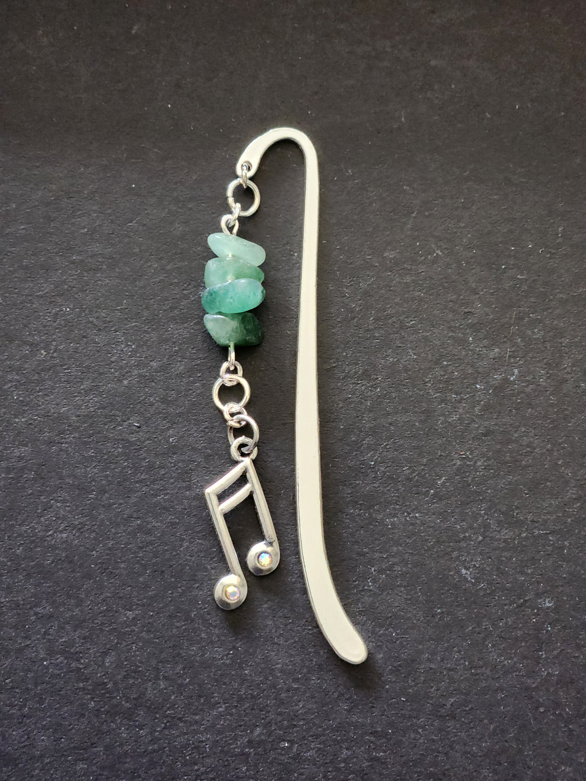 Bookmarks with Natural Stones & Music Note Charms