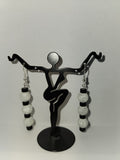 Quartz & Black Jasper Earrings