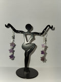 Amethyst Stars & Moonstone Earrings