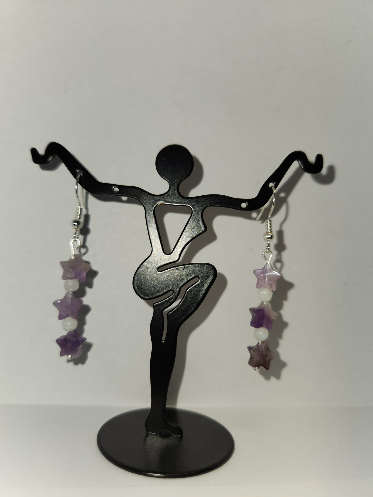 Amethyst Stars & Moonstone Earrings