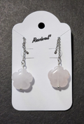 Flower Rose Quartz Threader Earrings